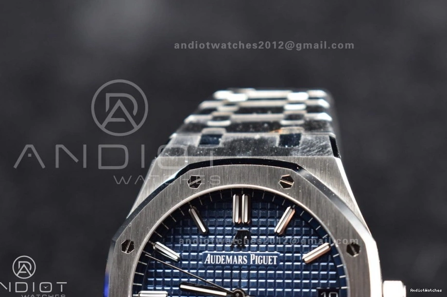 SS Best Oak 445 Edition Bracelet 1:1 A4302 APSF Clone SS Blue Super Lightweight 15500 Dial 41mm Textured Royal on 0116